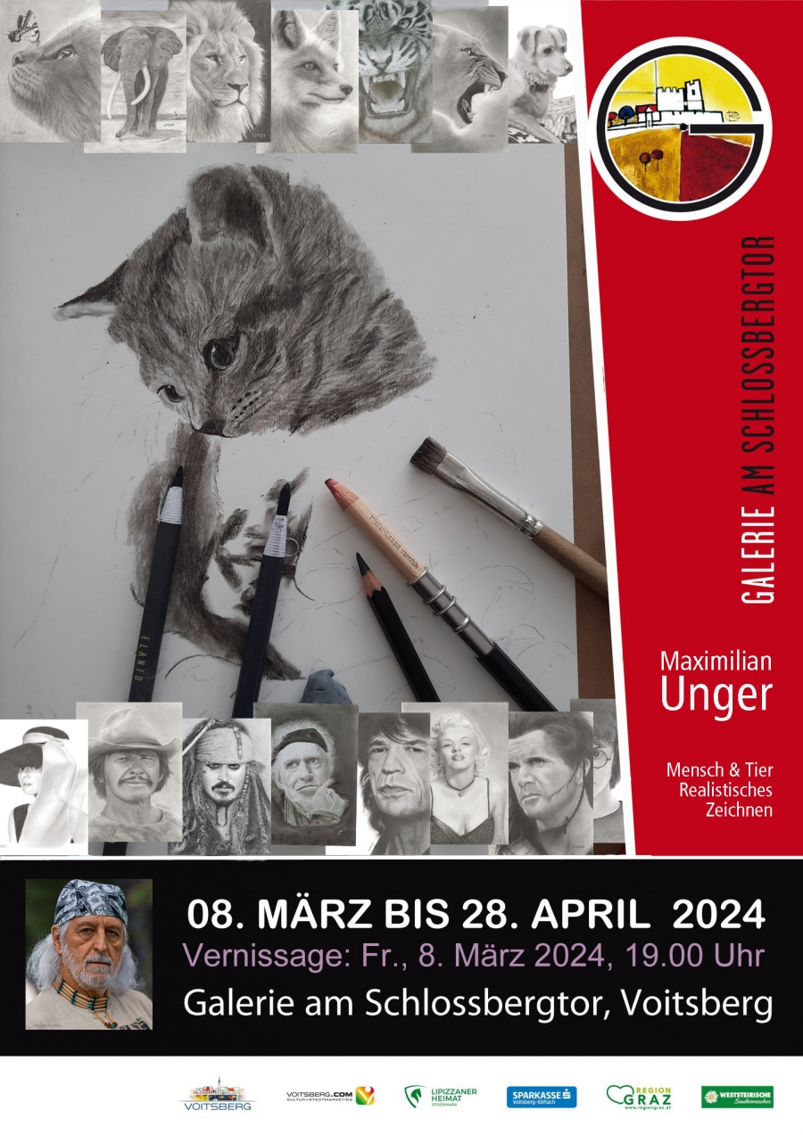 Eventfoto zu Ausstellung - Mensch & Tier Realistisches Zeichnen - Maximilian Unger