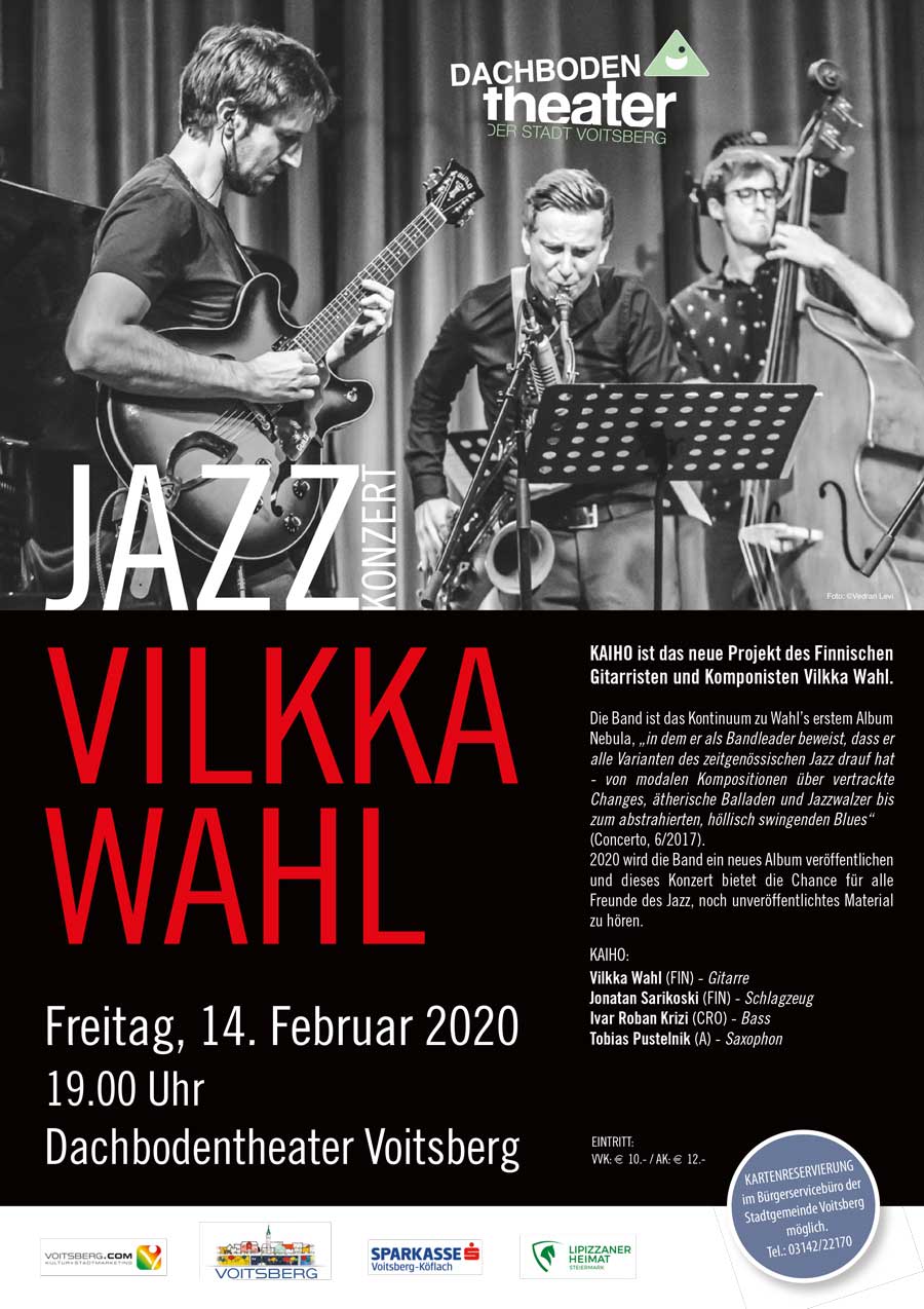 Jazzkonzert Vilkka Wahl - Stadtgemeinde Voitsberg